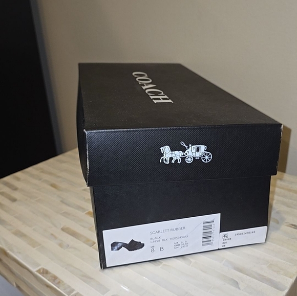 NWT COACH Scarlet Rubber Block Heel Sandal - Picture 5 of 6